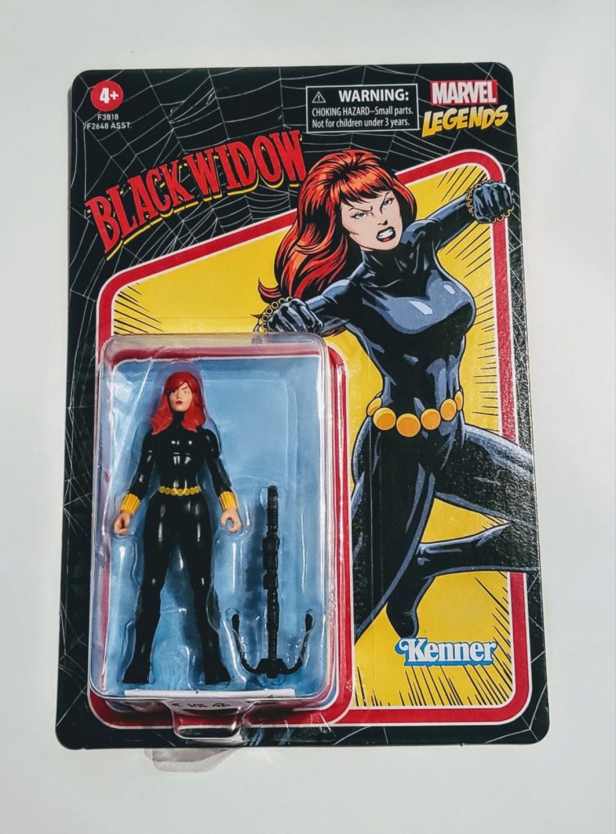 Marvel legends retro 3.75 - Black Widow F3818 (unpunched card) at