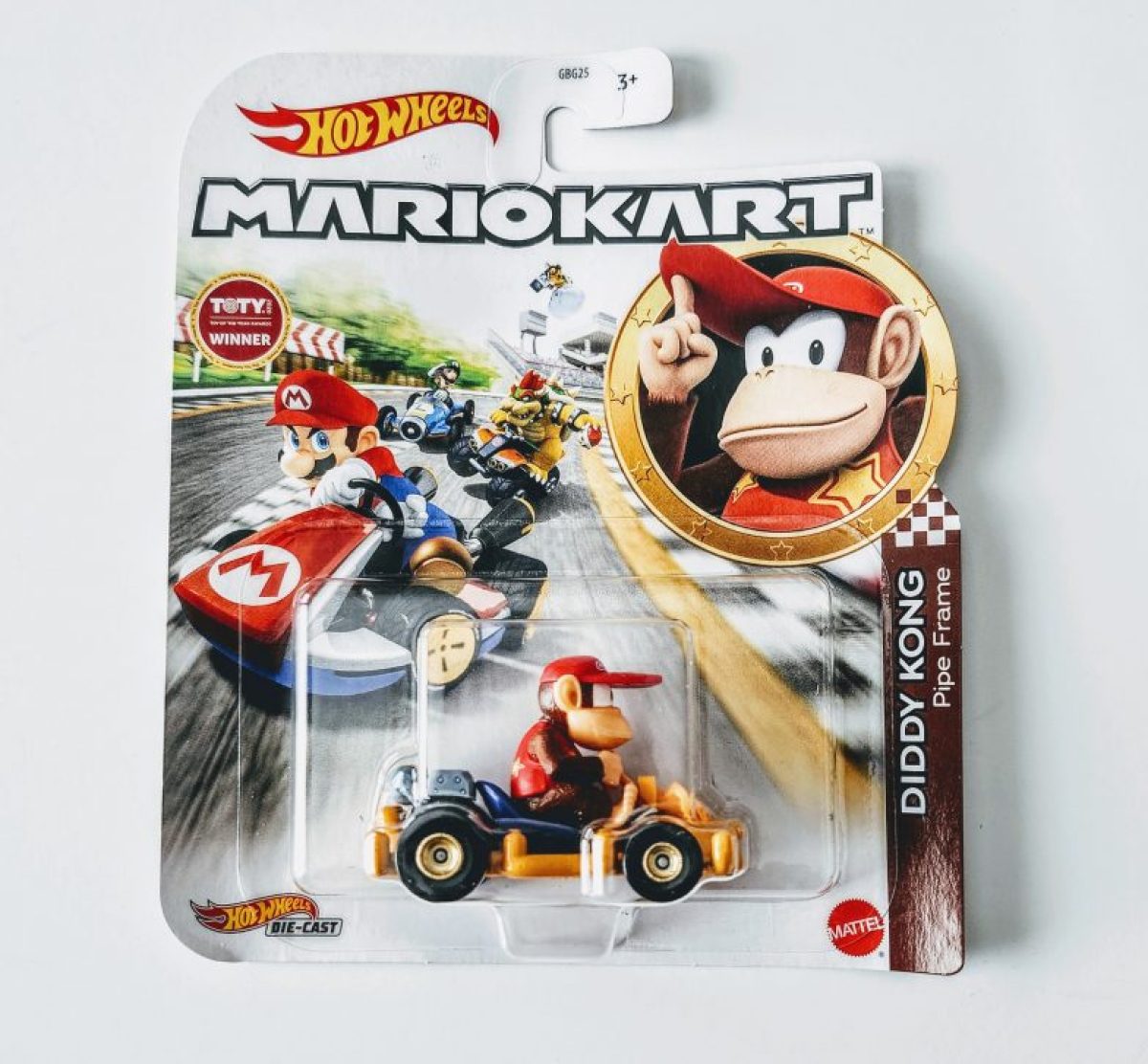 Hot wheels 2021 Mario Kart Diddy Kong w/pipe frame GRN15 at