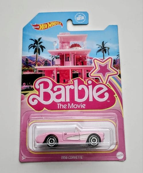 Hot 2023 - Barbie Movie 1956 Corvette pink HPR54 (Movie Card variation) at JTC Collectibles