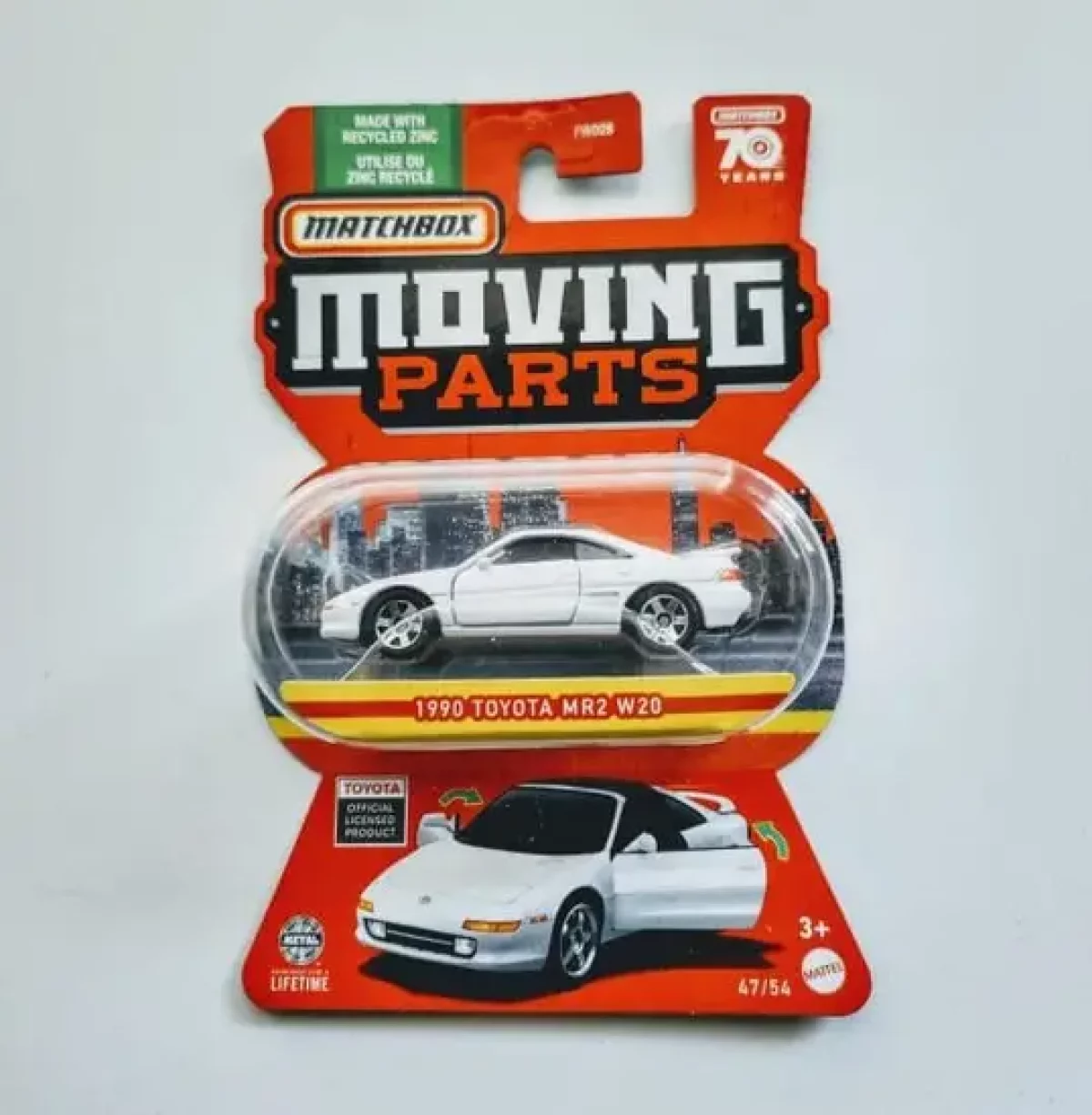 Matchbox 2023 Moving Parts 47 of 54 – 1990 Toyota MR2 W20 white 