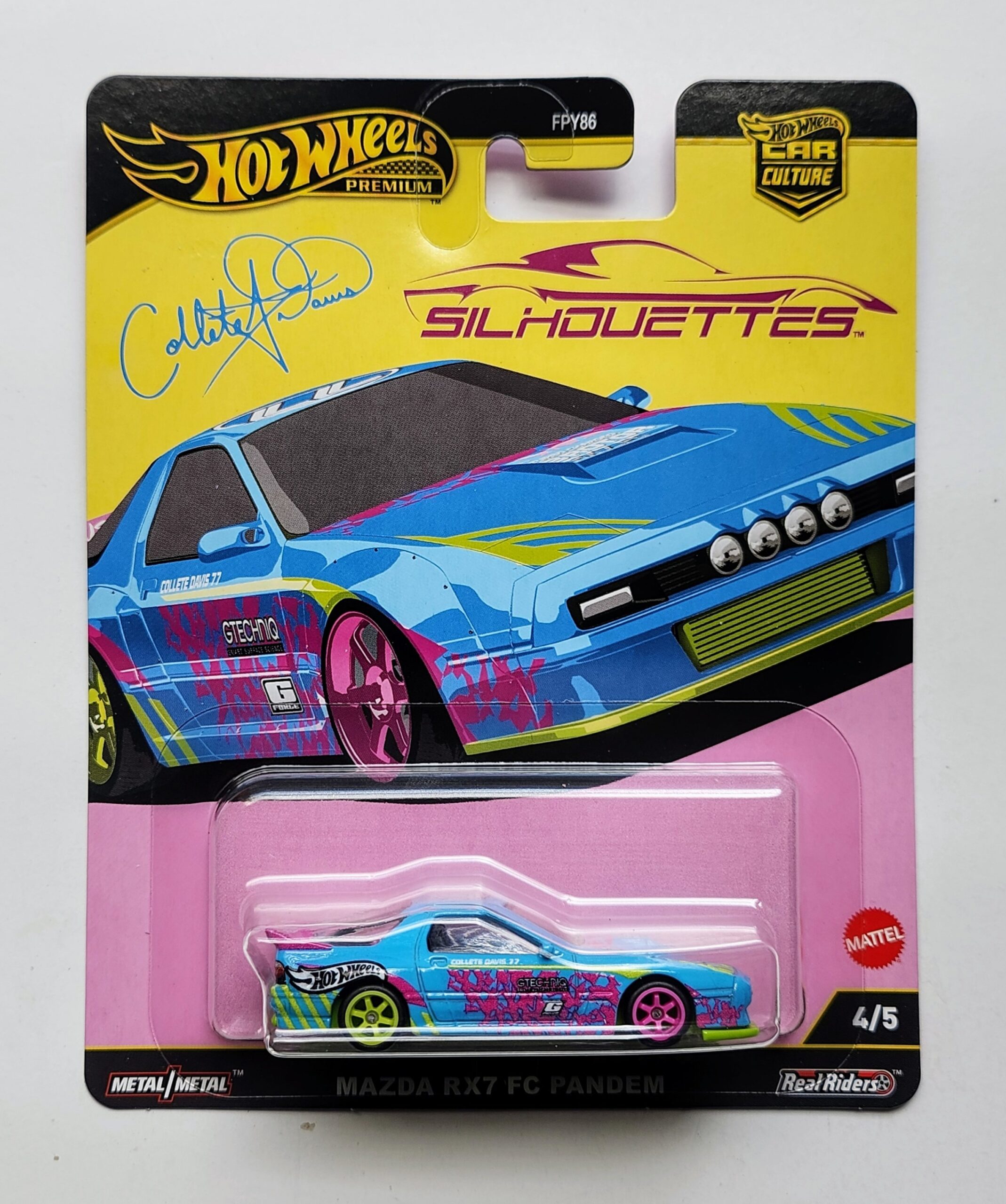 Hot Wheels Premium 2024 car culture silhouettes 4-of-5 Mazda RX-7 FC-Pandem Collete-Davis racing jbk60