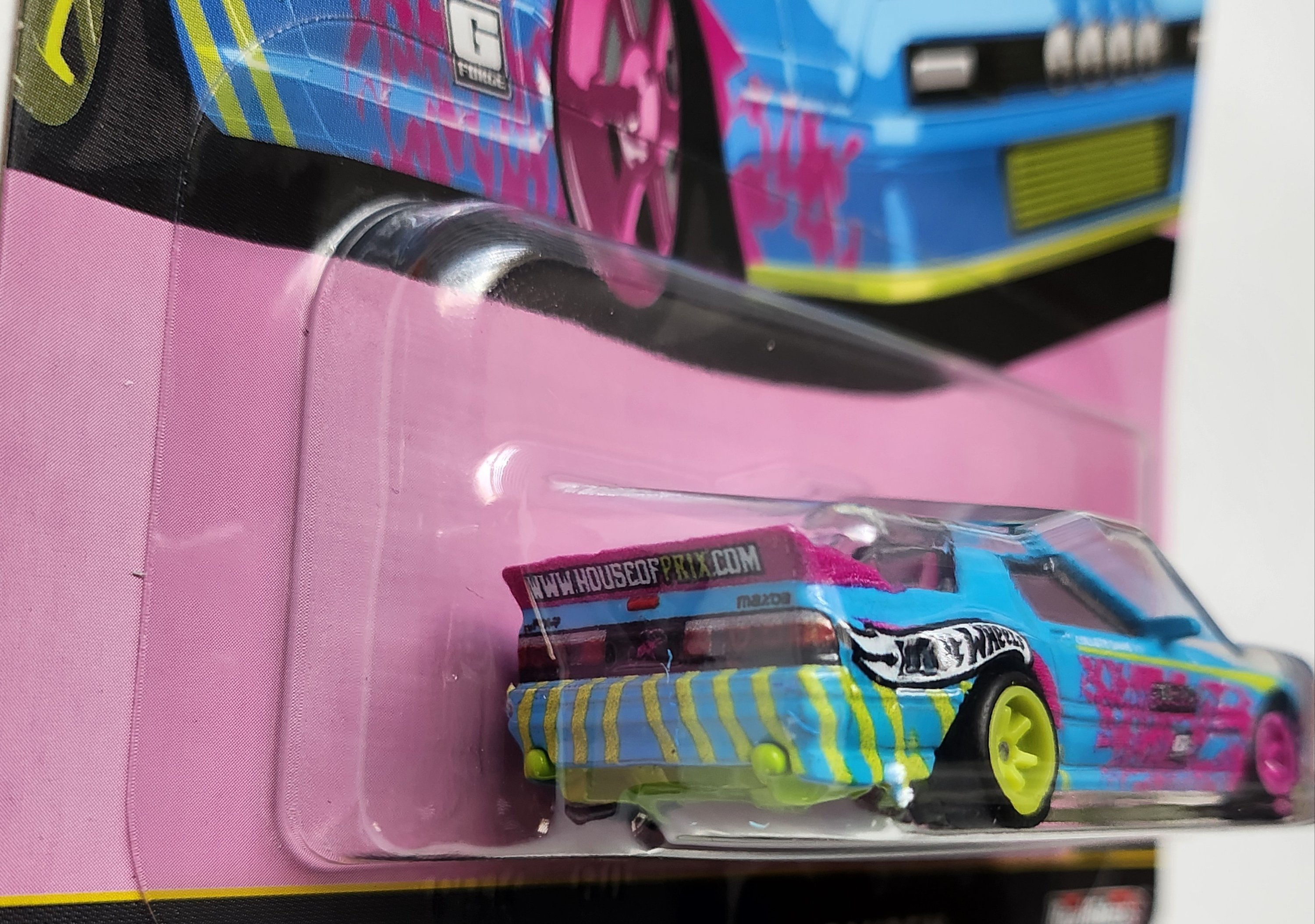 Hot Wheels Premium 2024 car culture silhouettes 4-of-5 Mazda RX-7 FC-Pand em Collete-Davis racing jbk60 -back view