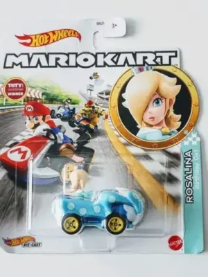 Hot Wheels Mario Kart Rosalina w/Birthday Girl blue HDB32