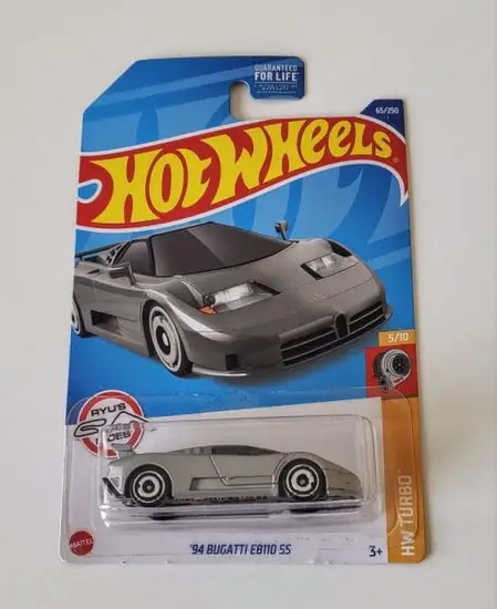 Hot Wheels 2022 HW Turbo 1994 Bugatti Eb110 SS gray