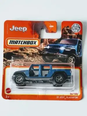 Matchbox 2021 MBX Mountain 36 of 100 - 2020 Jeep Gladiator Blue GXM54  international short card