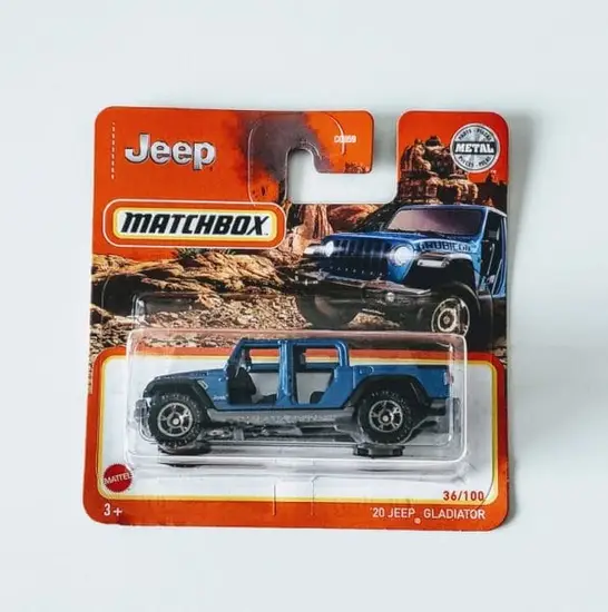 Matchbox 2021 MBX Mountain 36 of 100 - 2020 Jeep Gladiator Blue GXM54  international short card