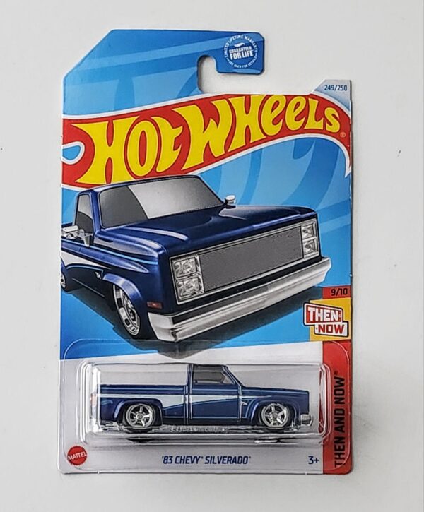 Hot wheels 2024 Then and Now 9 of 10 1983 Chevy Silverado blue HTF44 Case Q Super Treasure Hunt  w/protector