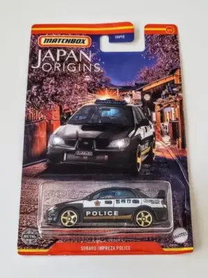 Matchbox 2022 Japan Origins 5 of 12 Subaru Impreza Police Black
