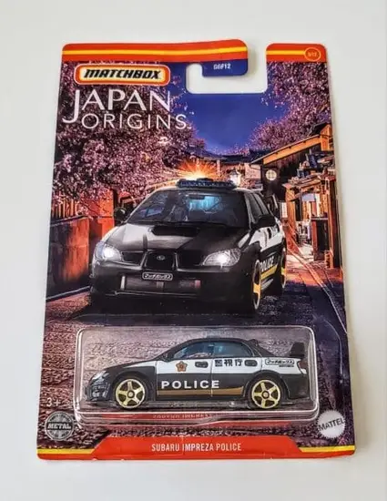 Matchbox 2022 Japan Origins 5 of 12 Subaru Impreza Police Black