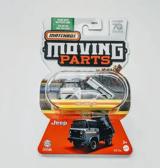 Matchbox 2023 Moving Parts 35 of 54 - 1961 Jeep FC HLG20 gray 70th special edition