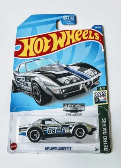 Hot Wheels 2022 Retro Racers 1969 COPO Corvette  6 of 18 Zamac HCY28