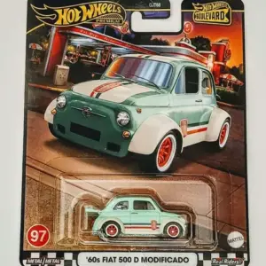Hot wheels Premium 2024 Boulevard Mix V 97 of 100 - 1960s Fiat 500 D Modificado green HRT65