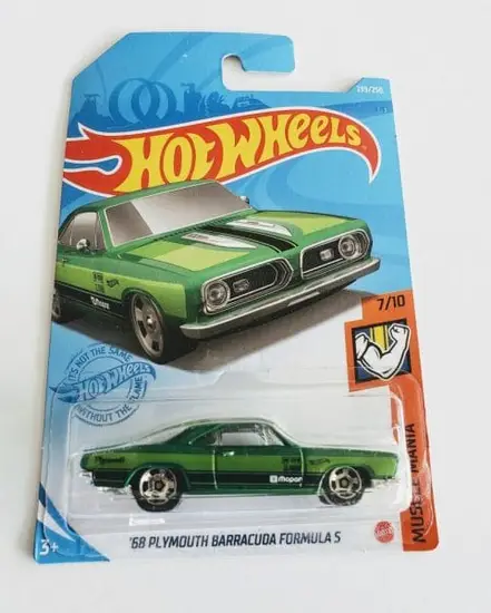 Hot Wheels 2021 Muscle Mania 7 of 10 - 1968 Plymouth Barracuda Formula S (green) GTB47
