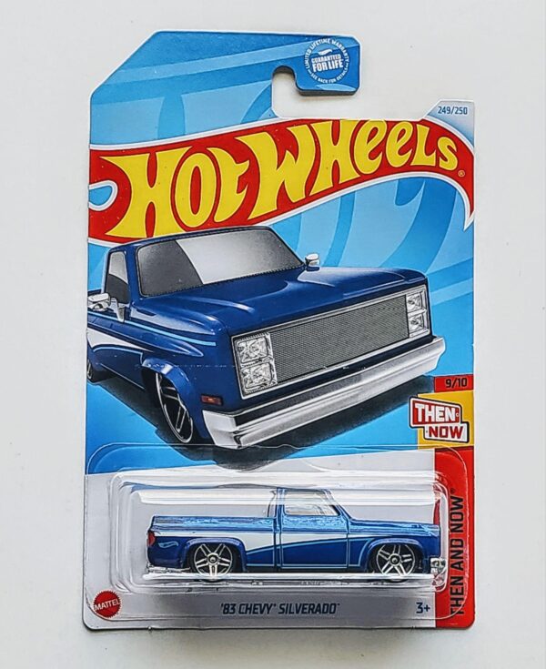 Hot wheels 2024 Then and Now 9 of 10 1983 Chevy Silverado blue HTC73