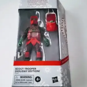 Star Wars Black Series Holiday Edition Scout Trooper w/baby yoda F5307 Walmart Exclusive Star Wars Black Series Holiday Edition Scout Trooper w/baby yoda F5307 Walmart Exclusive