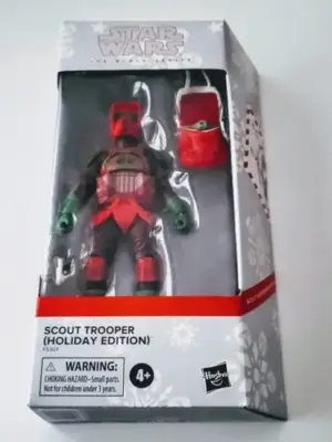 Star Wars Black  Series Holiday Edition Scout Trooper w/baby yoda F5307 Walmart Exclusive