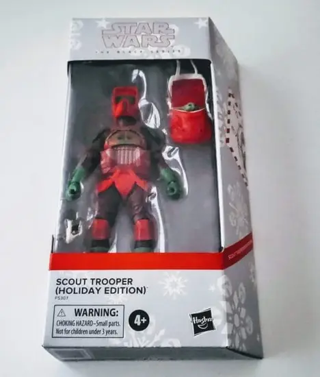 Star Wars Black  Series Holiday Edition Scout Trooper w/baby yoda F5307 Walmart Exclusive