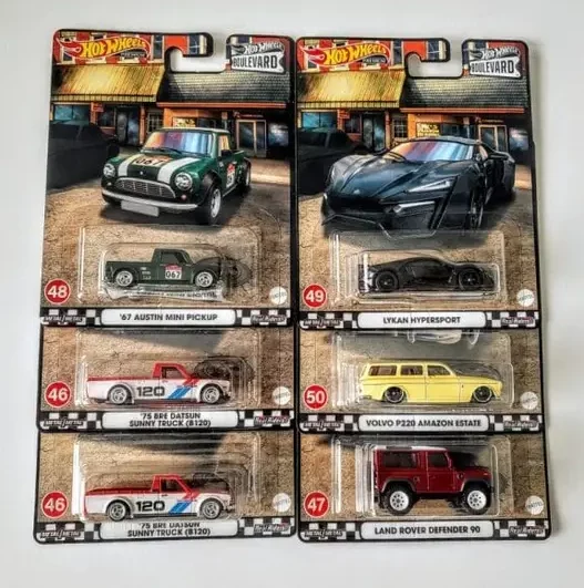 Hot Wheels Car Culture 2022 Boulevard Mix I Complete Set w/Datsun  Tampo error Variation