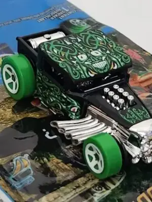 Hot Wheels 2023 Mystery Models series 2 - 4 of 10 Bone Shaker black/green (unopened)