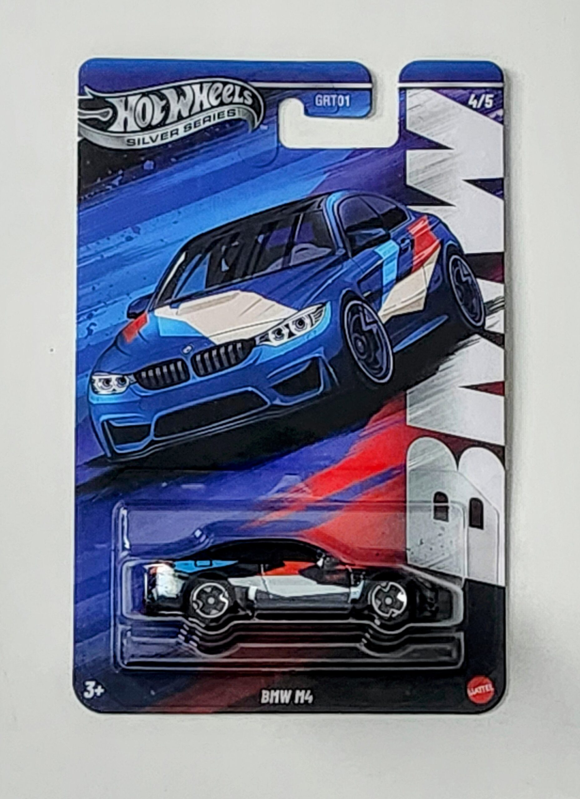 Hot wheels Silver series 2025 BMW Series 4 of 5 BMW M4 blue - JTC