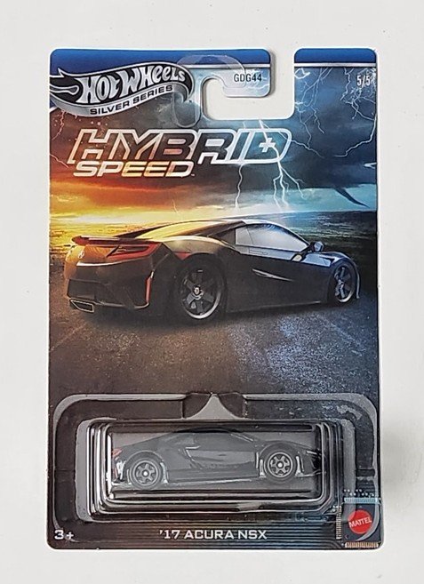 Hot Wheels Silver Series 2025 Hybrid Speed 2017 ACURA NSX Black JCB80 (fully metal)
