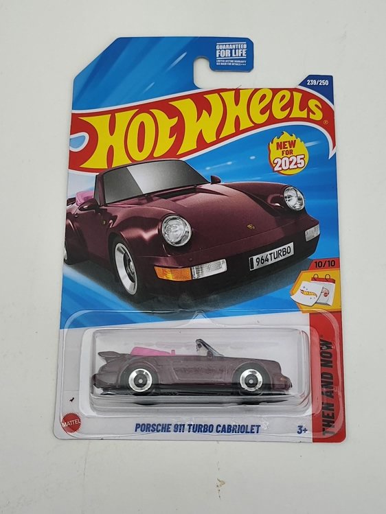 Hot wheels 2025 Then and Now Porsche 911 Turbo Cabriolet mahogany metallic HYW37