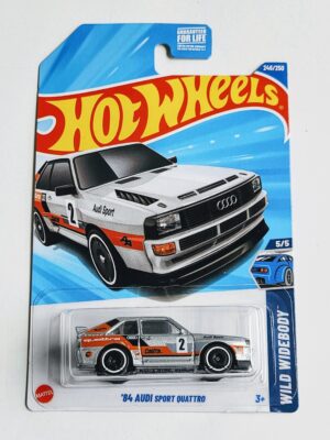 Hot wheels 2025 Wild widebody 1984 Audi Sport Quattro Silver JBC33 case P treasure hunt Hot wheels 2025 Wild widebody 1984 Audi Sport Quattro Silver JBC33 case P treasure hunt