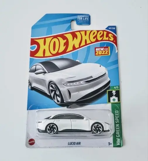 Hot Wheels 2022 HW Green Speed 4 of 5 Lucid Air white