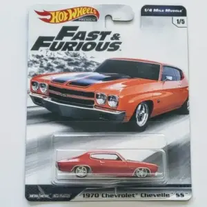 Hot Wheels 2019 Fast and Furious Premium 1/4 Mile Muscle 1 of 5 1970 Chevrolet Chevelle SS Red