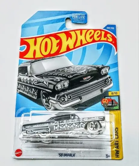 Hot Wheels 2022 HW Art 8 of 10 -  1958 Impala black Treasure hunt HCX98