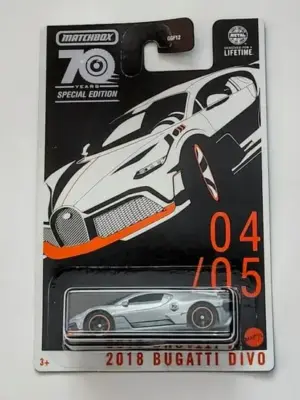 Matchbox 2023 70th anniversary special edition 4 of 5 - 2018 Bugatti Divo HLM75