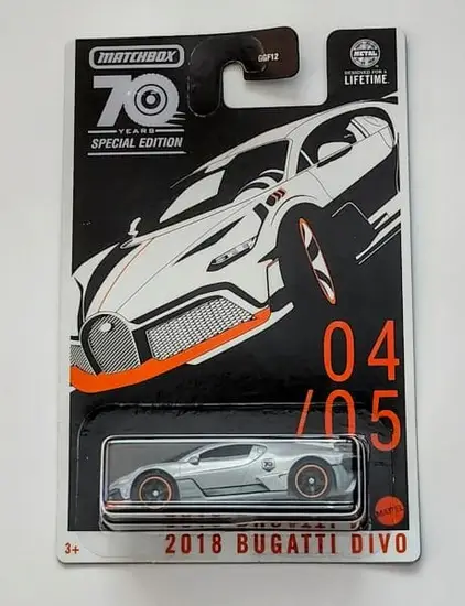 Matchbox 2023 70th anniversary special edition 4 of 5 - 2018 Bugatti Divo HLM75