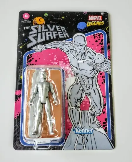 Marvel Legends Retro Collection 3.75 Action Figures Silver Surfer (unpunched card ) F2673