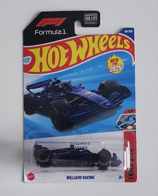 Hot wheels 2025 Track Aces 1 of 6 Williams Racing F1 blue JBC07