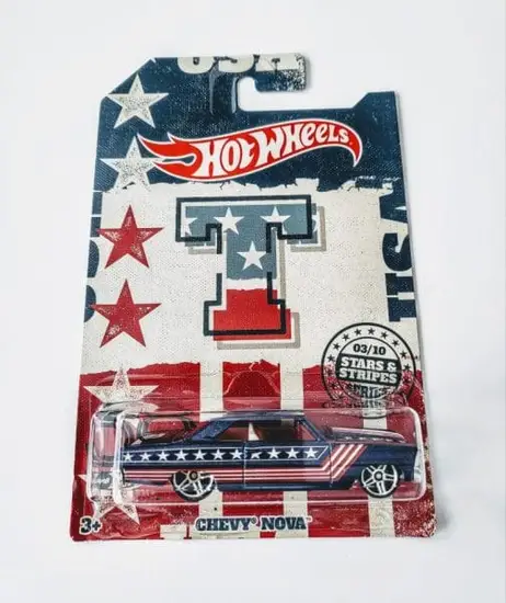 Hot Wheels 2018 Stars and Stripes 03 of 10 Chevy Nova FKV84