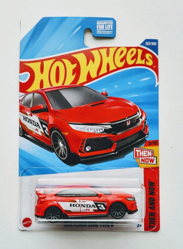 Hot wheels 2025 Then and Now - 2018 Honda Civic Type-R red HYY64