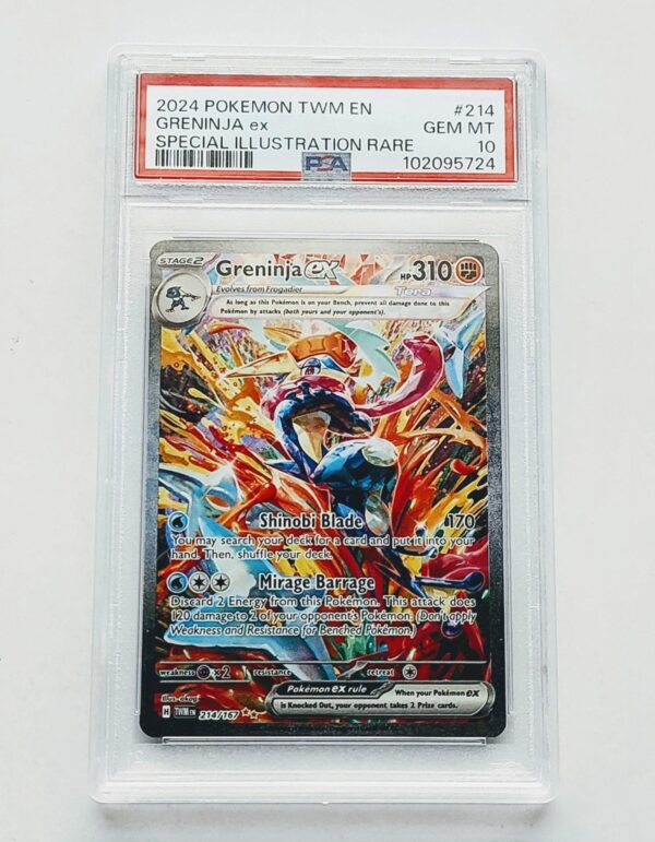 Pokemon Twilight masquerade #214 Greninja EX Special Illustration Rare  graded PSA 10
