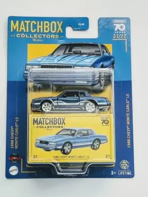 Matchbox 2023 Collector Series 21 of 22 1988 Chevy Monte Carlo blue HJ74