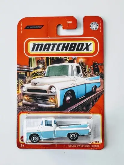 Matchbox 2021 MBX City 3 of 100 - 1957 Dodge Sweptside Pickup blue HFP12
