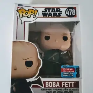 Funko Pop Star Wars The Mandalorian #478 Unmasked Boba Fett Tython NYCC Fall 2021 Exclusive 55916