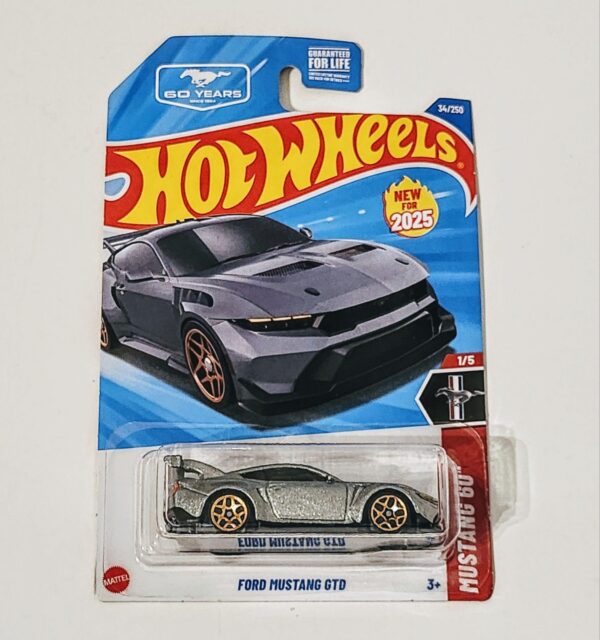 Hot wheels 2025 Mustang 60th anniversary series 2 of 5 Ford Mustang GTD metallic gray HYW19