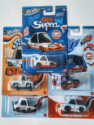Hot Wheels 2025 Silver Series Tooned Gulf Complete set of 5