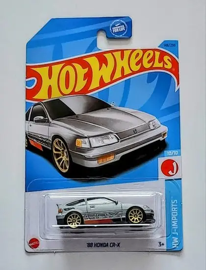 Hot wheels 2023 HW J-imports 10 of 10 - 1988 Honda CRX Silver HKJ17