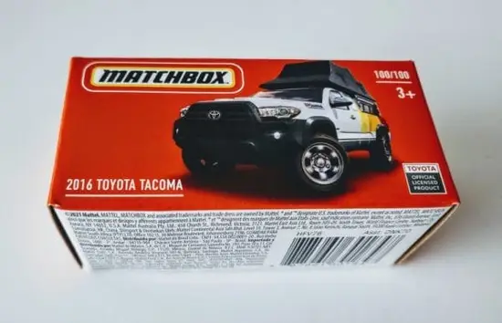 Matchbox 2022 Power Grabs MBX Mountain 100 of 100 - 2016 Toyota Tacoma White HFV76