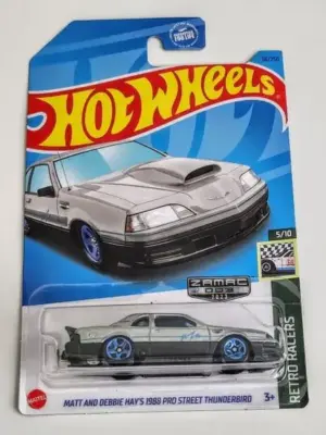 Hot wheels 2023 Zamac 3 of 16 - Retro Racers Matt and Debbie Hays 1988 Pro Street Thunderbird