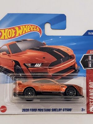 Hot wheels 2025 - Mustang 60th anniversary series - 2020 Ford Mustang Shelby GT500 orange JBB16 short card