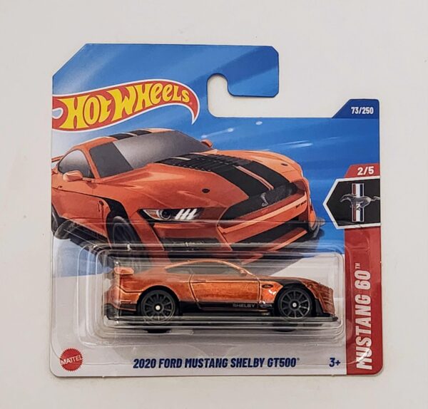 Hot wheels 2025 - Mustang 60th anniversary series - 2020 Ford Mustang Shelby GT500 orange JBB16 short card