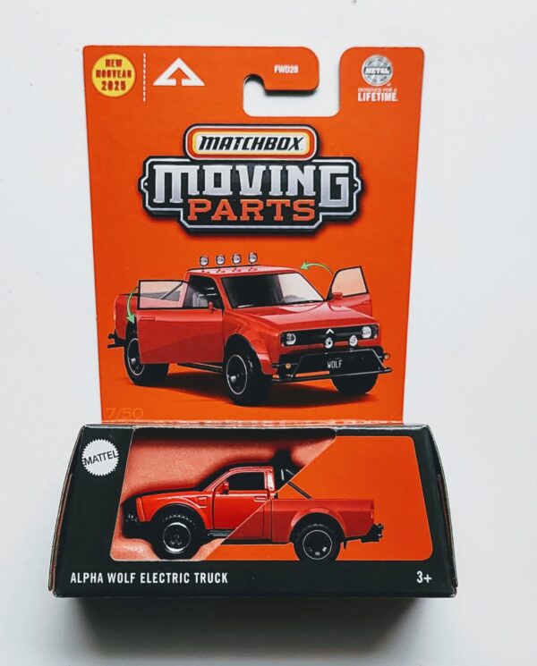 Matchbox 2025 Moving Parts Alpha Wolf Electric Truck red JBW64