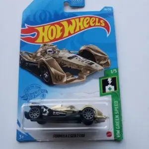 Hot Wheels 2021 HW Green Speed Formula E Gen 2 Car Gold