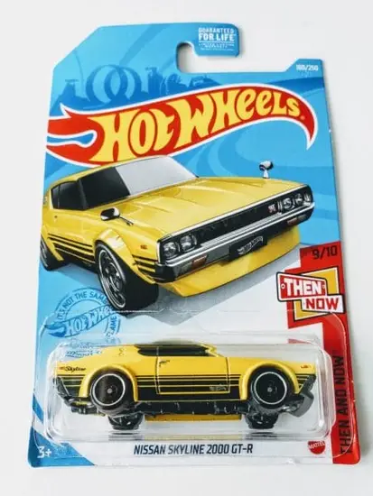 Hot Wheels 2021 Then and Now Nissan Skyline 2000 GT-R Yellow GTB39